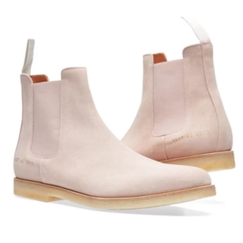 Common Project Suede Chelsea Boot Blush